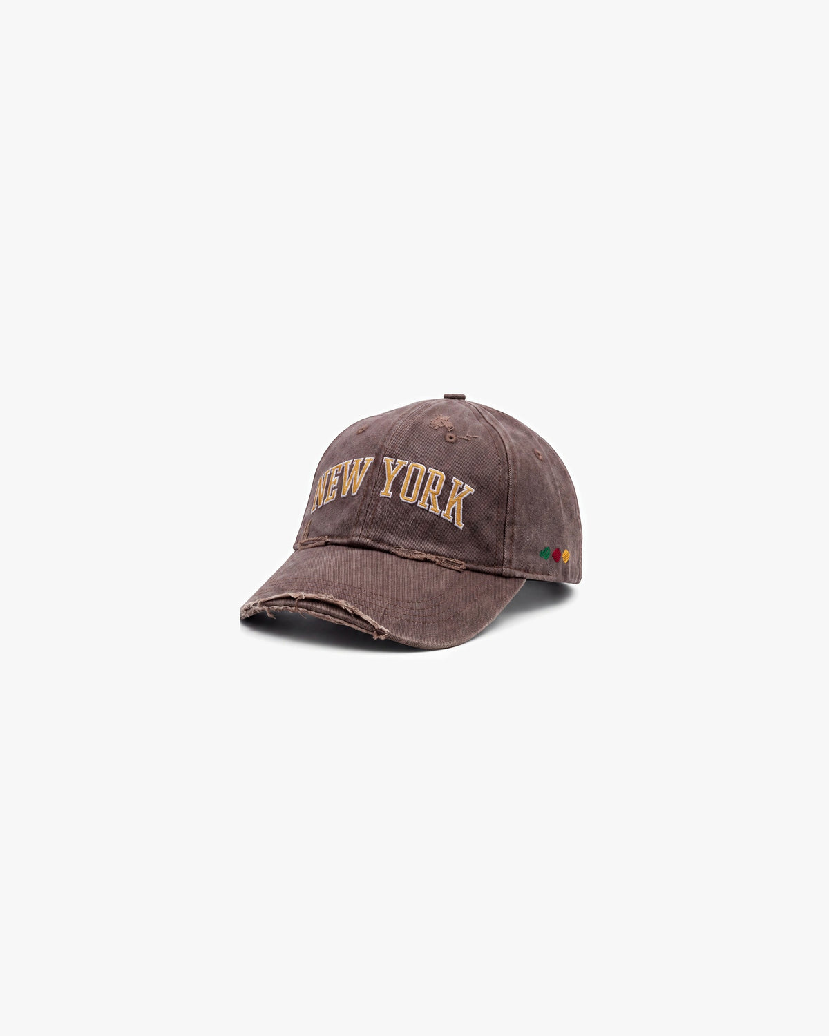 O15 NY Baseball Dad hats — Brown — product angle