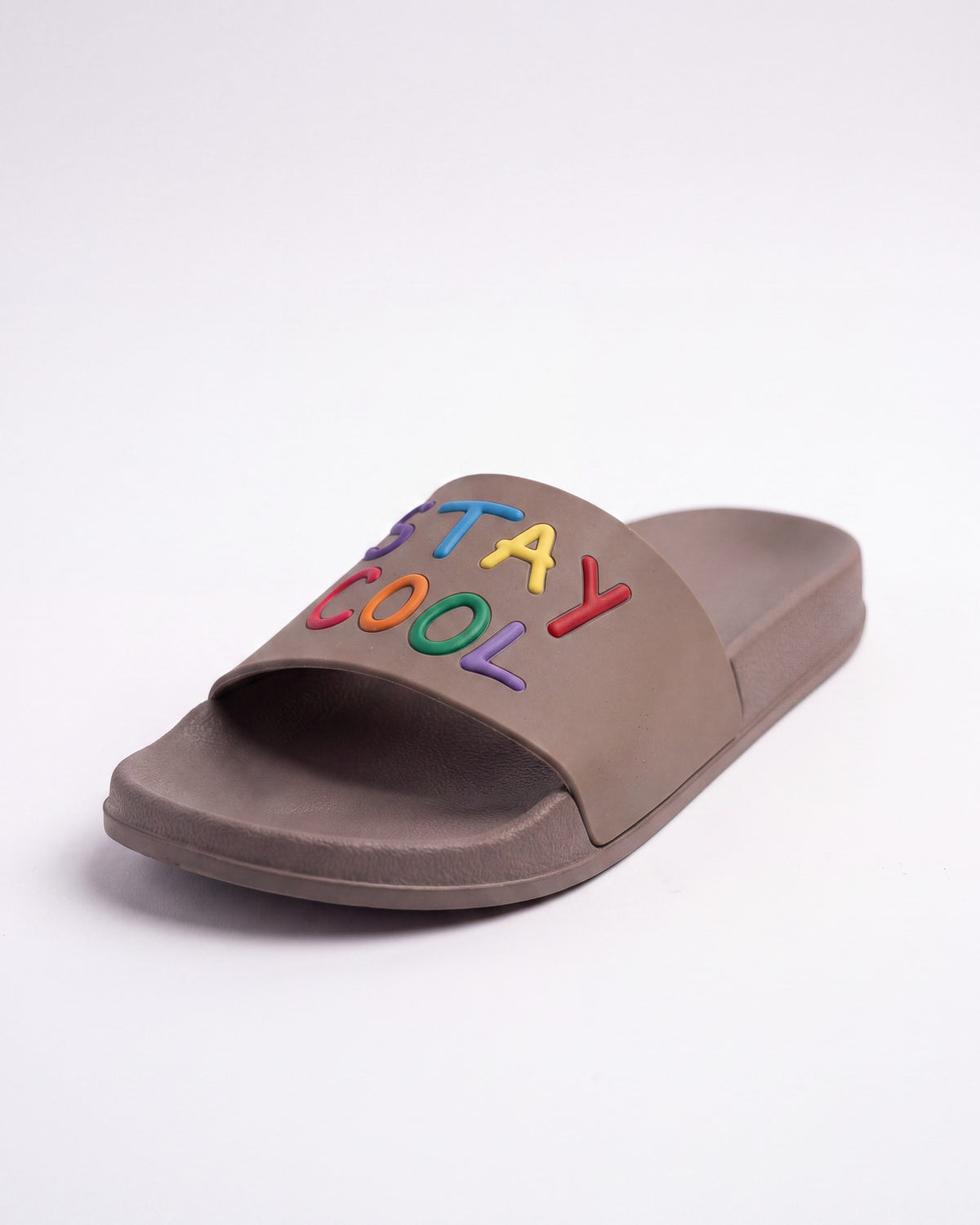 Stay Cool Classic Logo Slides — Brown — product detail
