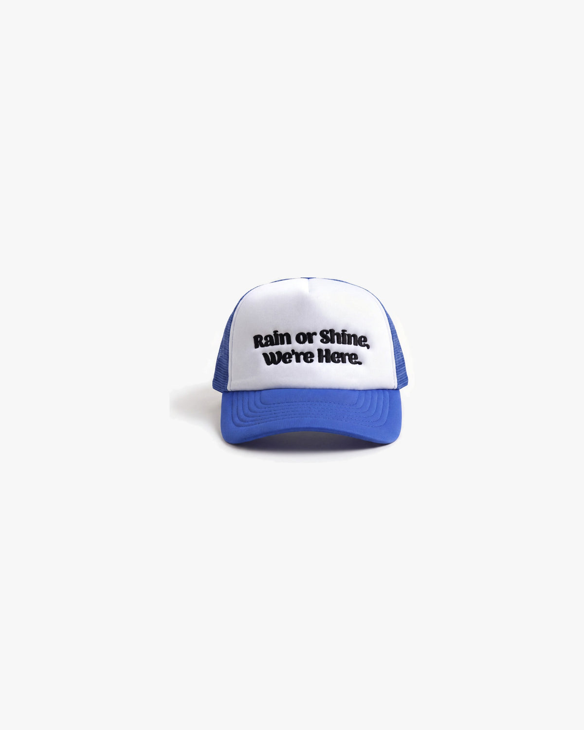 Weather Report Rain Or Shine Trucker hats — Blue/White — product front