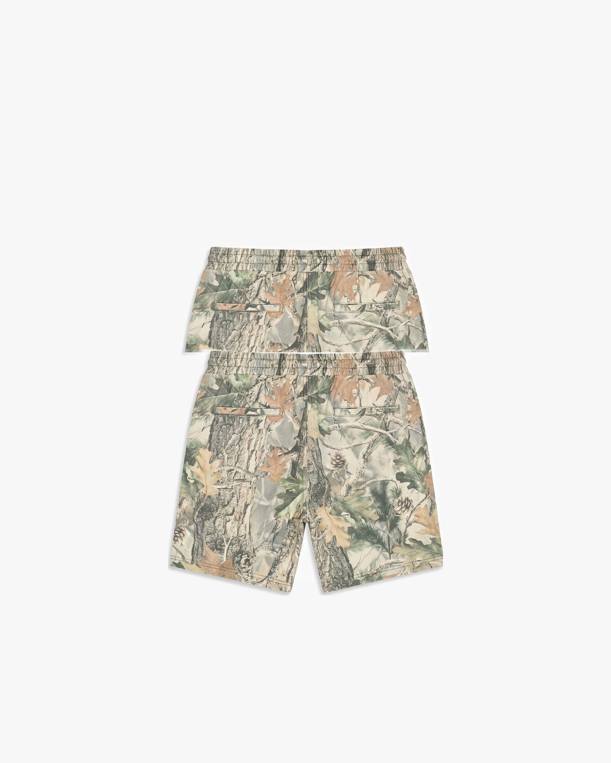 Cotton Collective Wood Camo Shorts — Khaki — product back