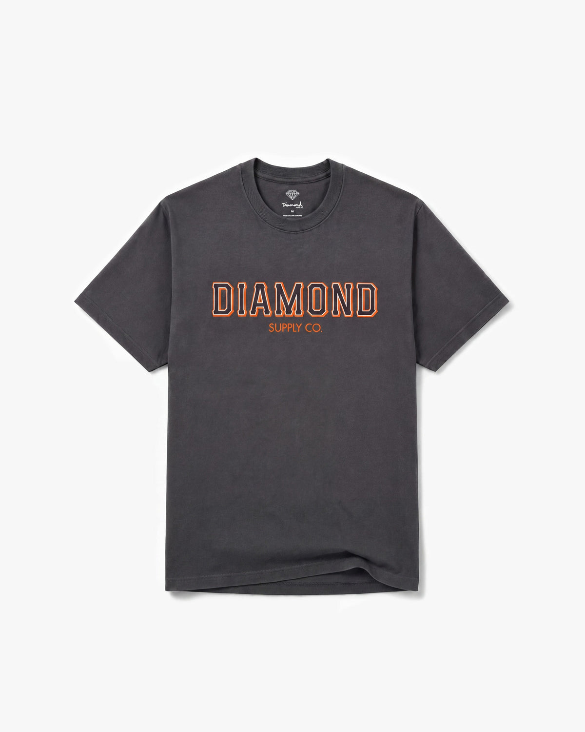 Diamond Supply SF Diamond SS tees — Charcoal — product front