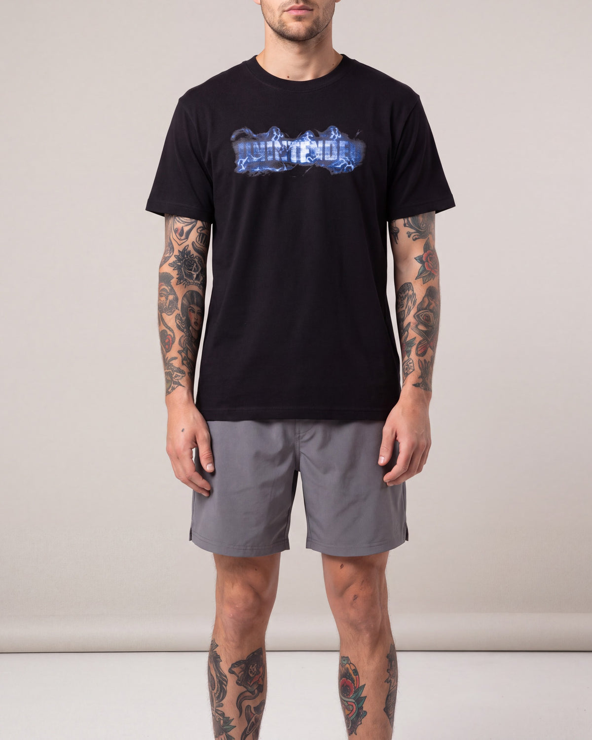 Unintended Horror Film SS tees — Black — model front