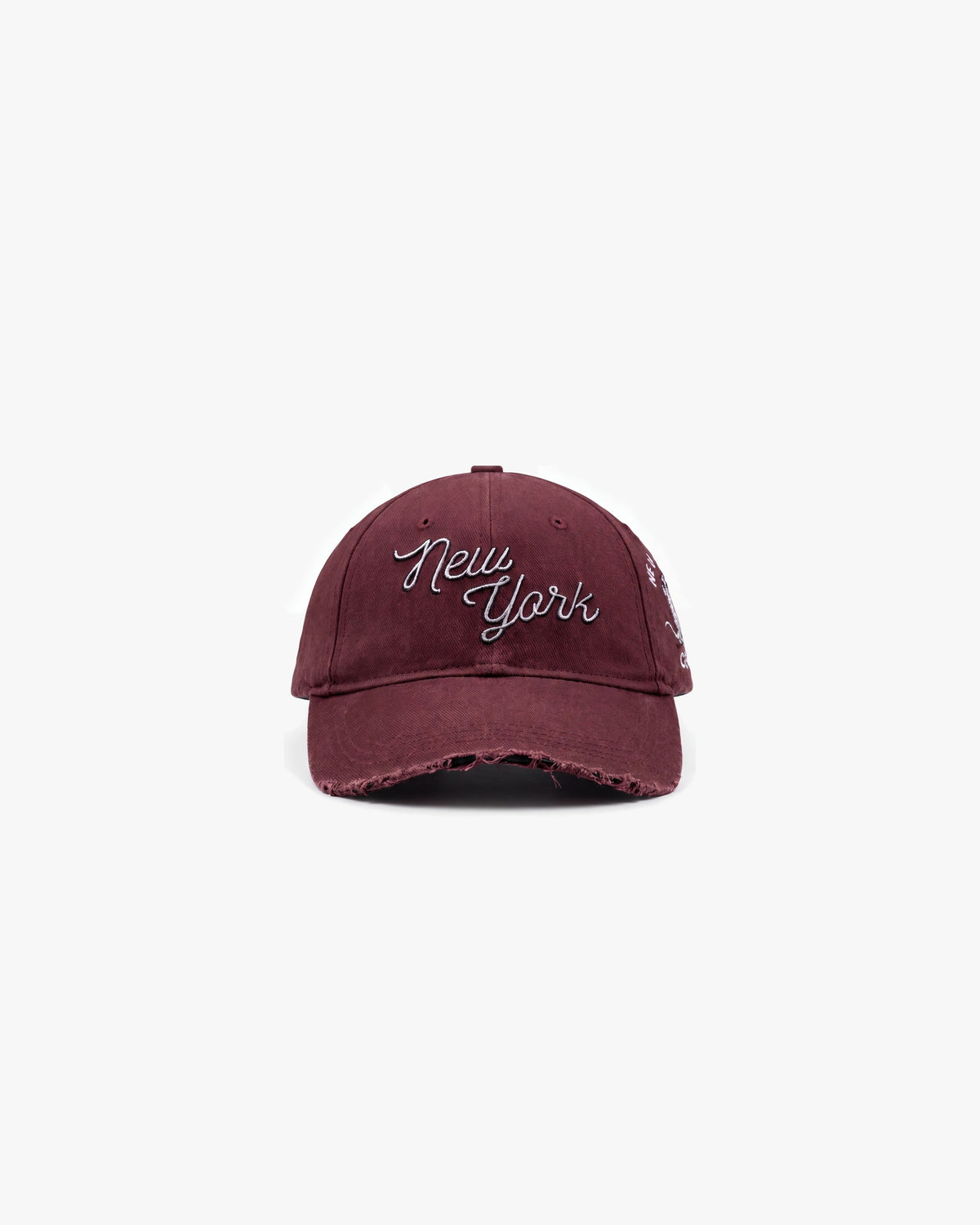 O15 NY Baseball Dad hats — Burgundy — product front
