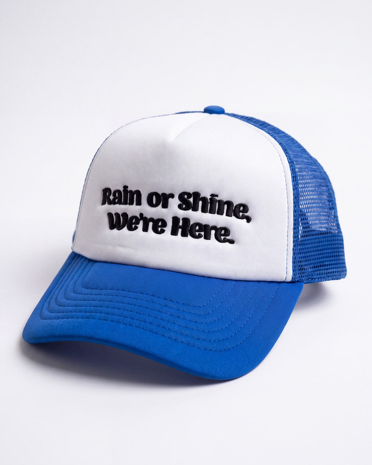 Weather Report Rain Or Shine Trucker hats — Blue/White — product detail