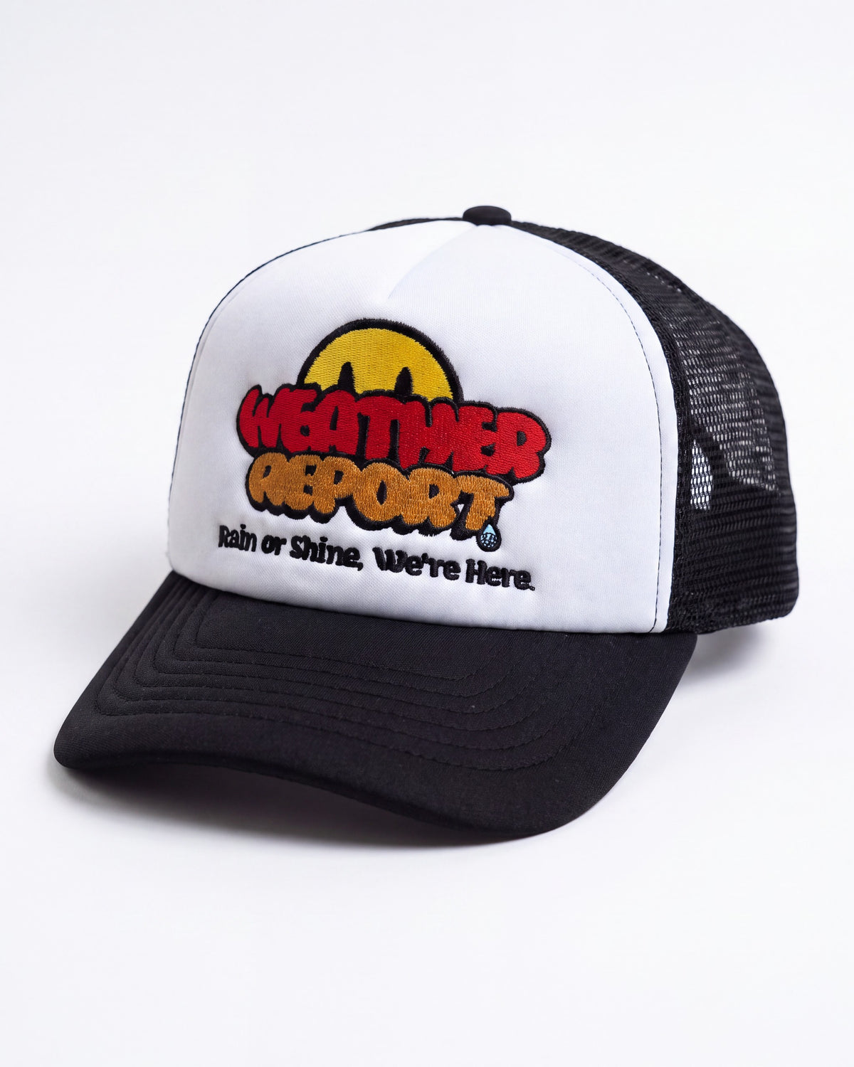 Weather Report Emoji Trucker hats — Black/White — product detail