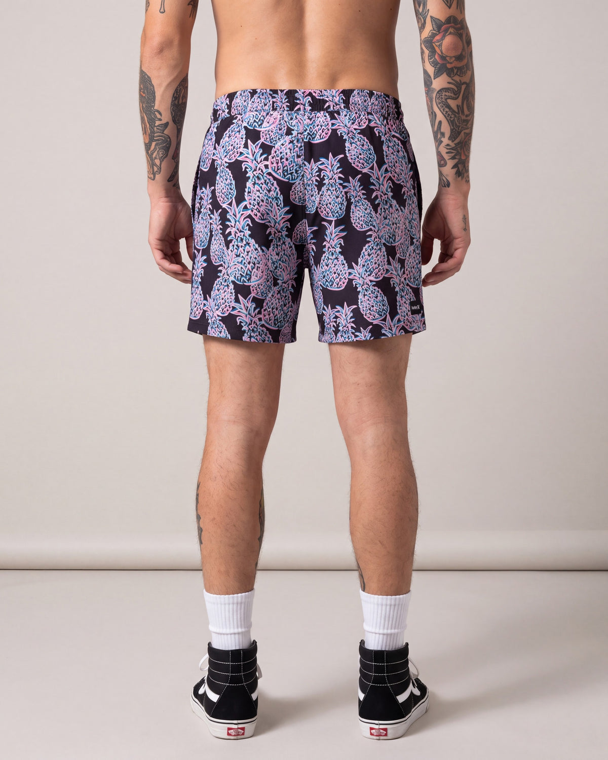 Hurley Cannonball Swim Shorts — Black — model back
