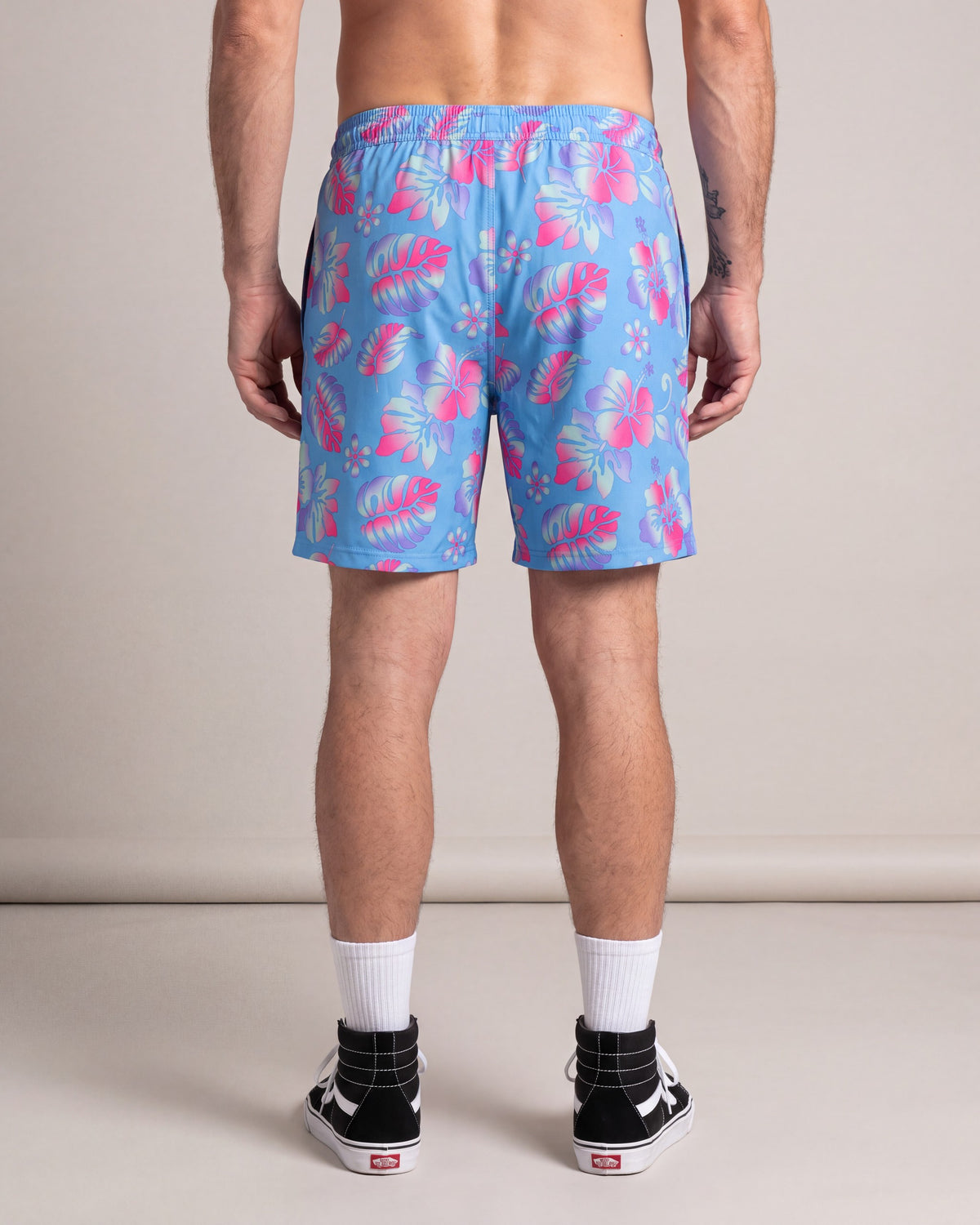 Hurley Cannonball Swim Shorts — Blue — model back