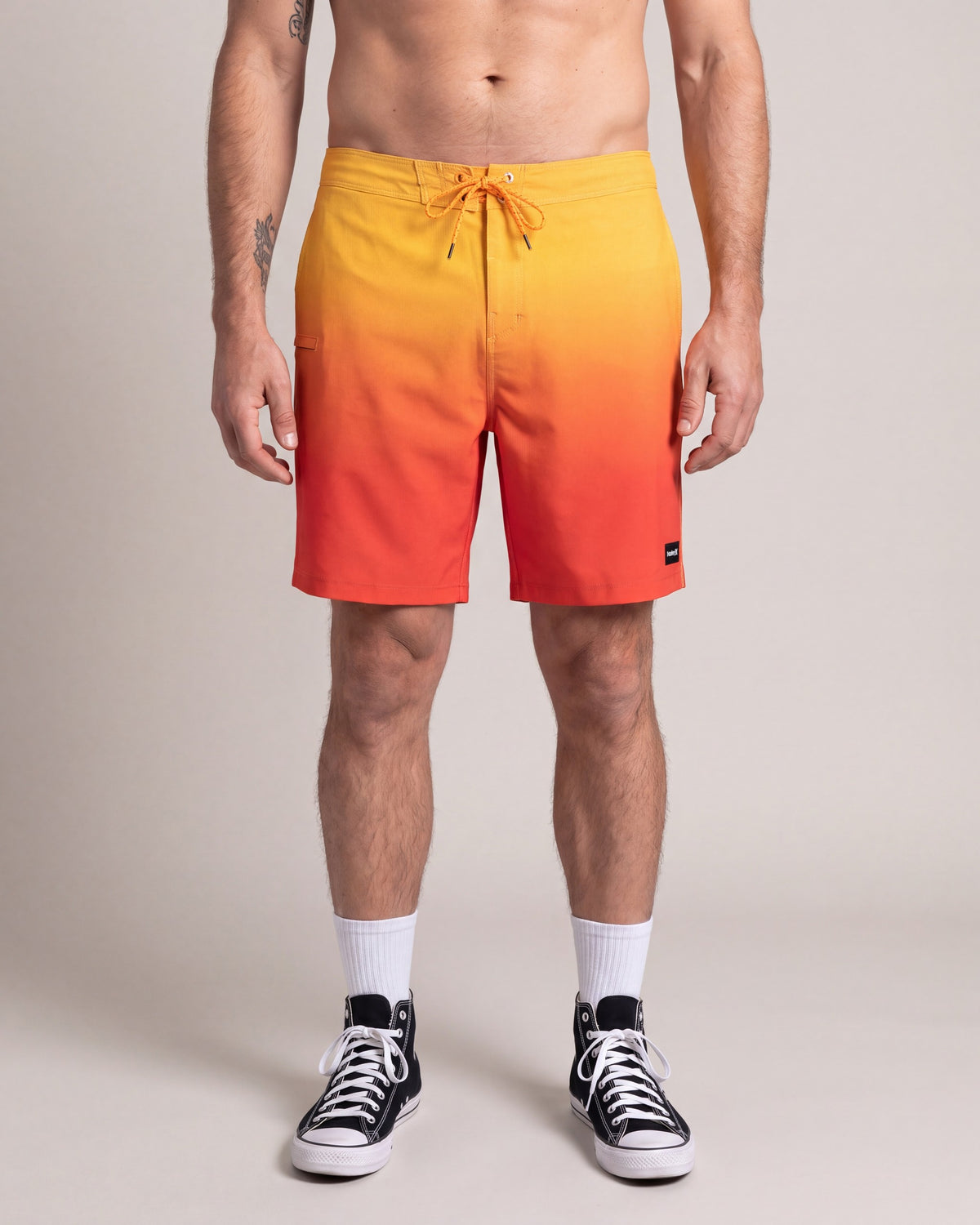 Hurley Weekender Zip Swim Shorts — Yellow — model front