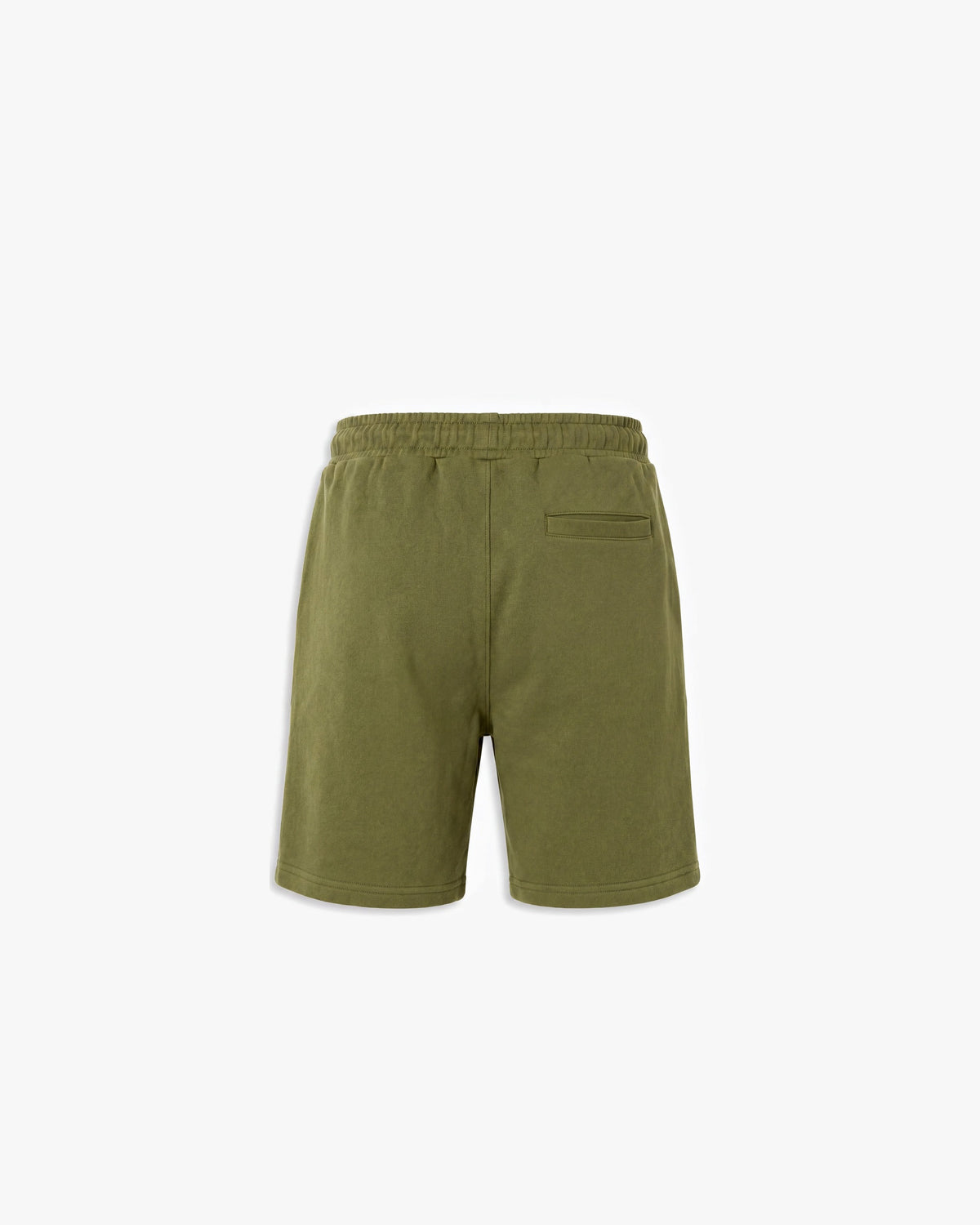 Arthur Beale Basic Sweat Shorts — Olive — product back