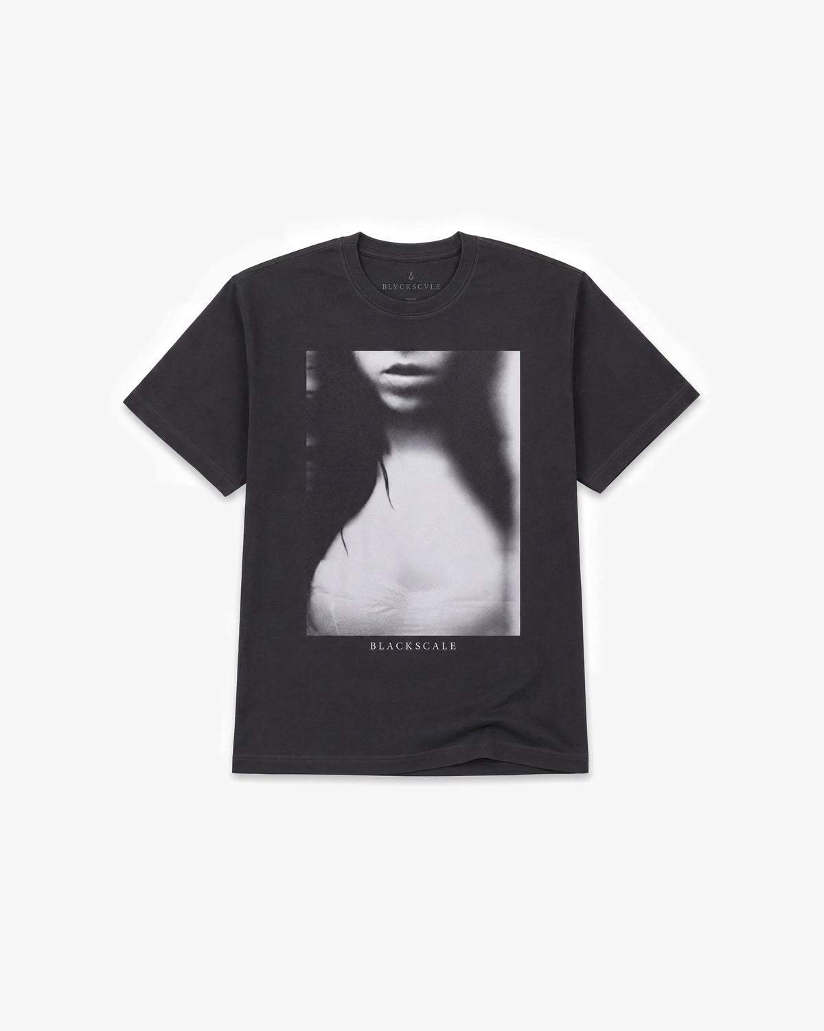 Black Scale Girl SS tees — Charcoal — product front