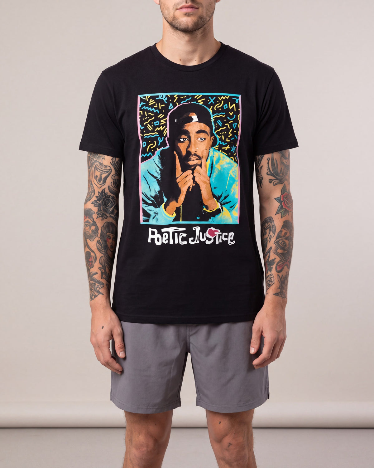 Chemistry Pop Art SS tees — Black — model front