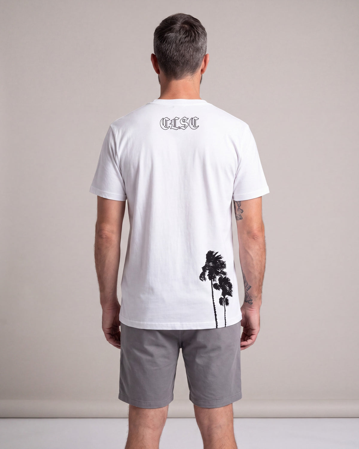 CLSC Sunset Drive SS tees — White — model back