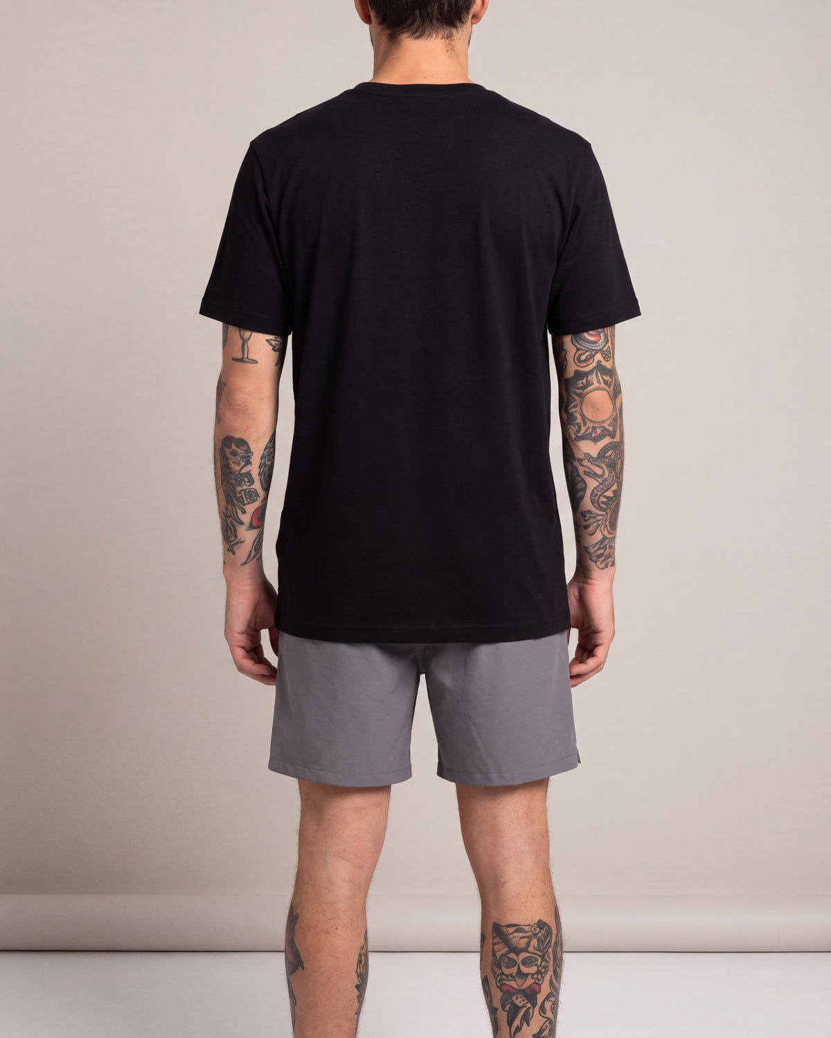Crisp Fight Club SS tees — Black — model back