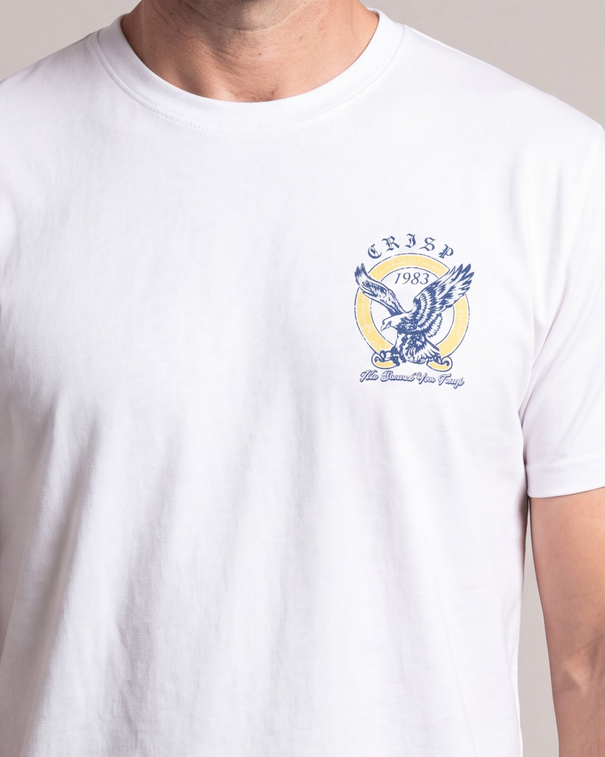 Crisp Vintage Eagle SS tees — White — model detail