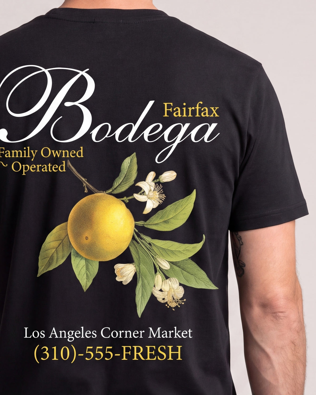 O15 Bodega SS tees — Black — model detail