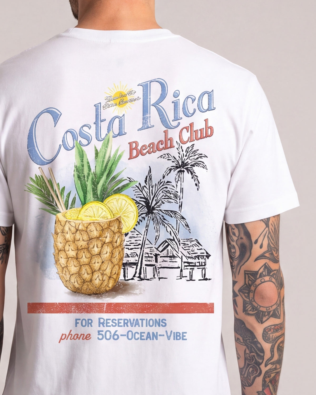 O15 Costa Rica SS tees — White — model detail