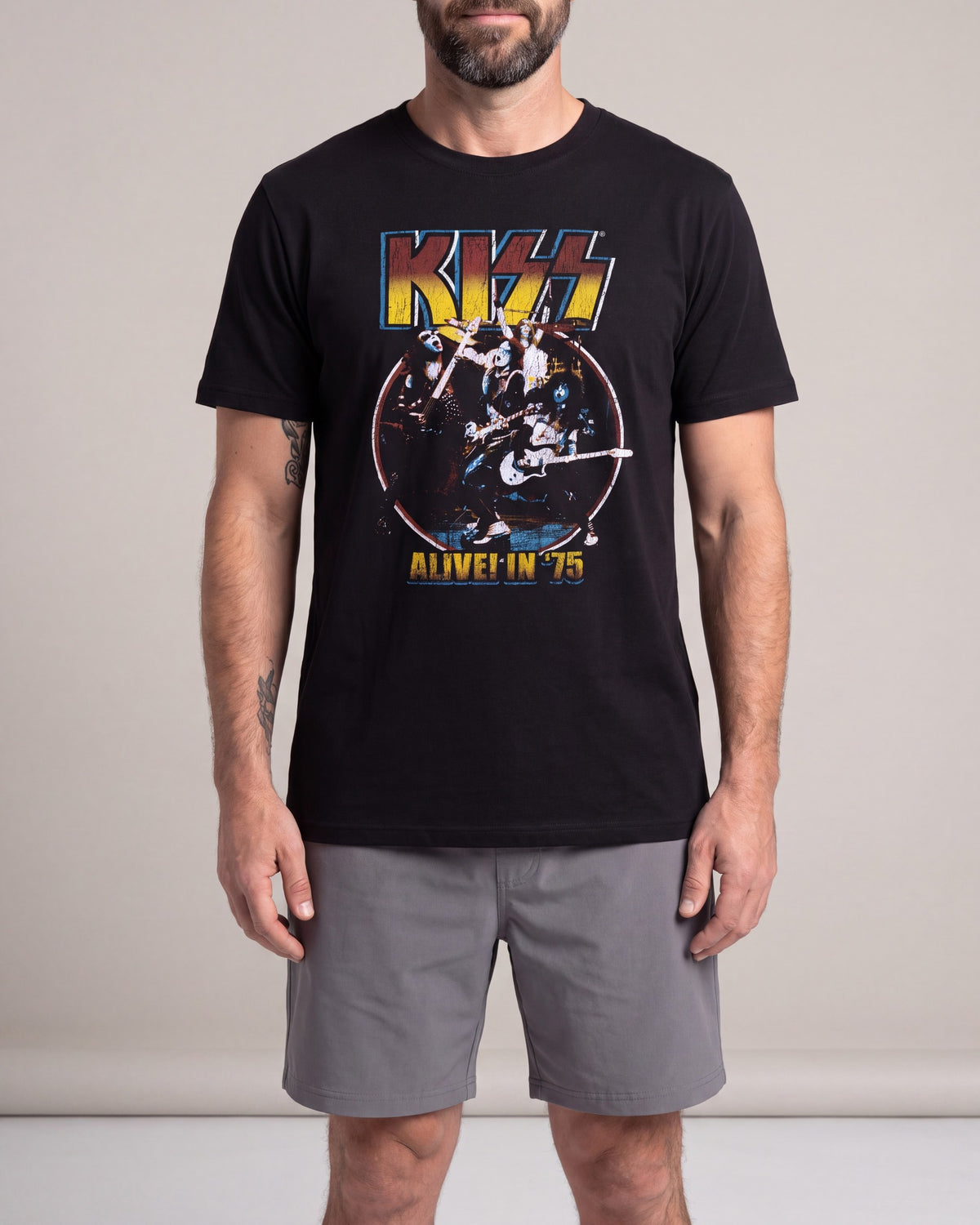 Licensed Alive In '75 SS tees — Black — model front
