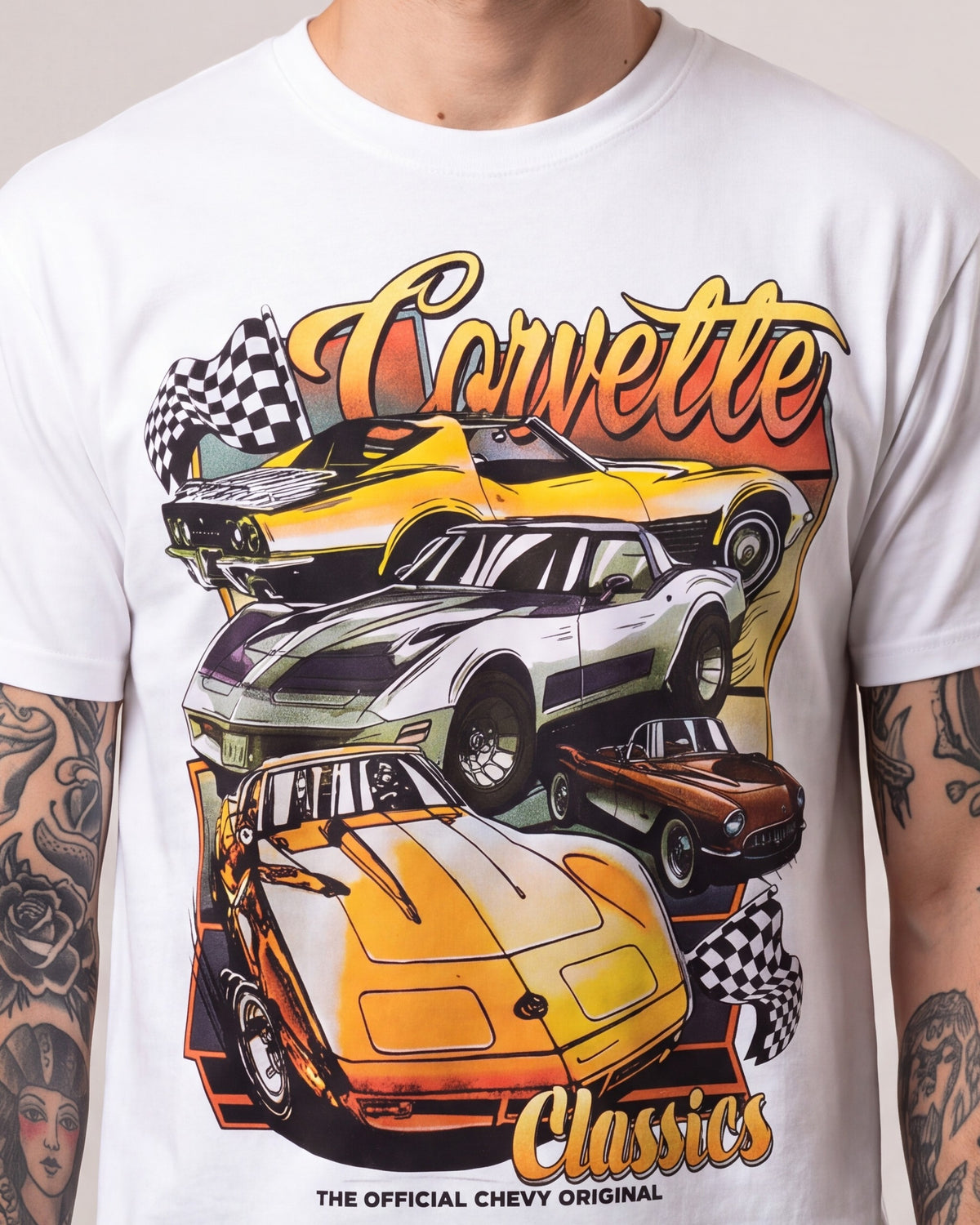 Licensed Corvette Classics SS tees — White — model detail